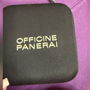 Panerai Black Travel Pouch with Yellow Logo